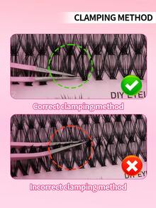 Kit de Extensão de Cílios DIY 800/640 (50D+60D+80D+100D) - Conjunto de Cílios de Grande Capacidade. Inclui Cílios Individuais (10-16mm), Cílios Curvados com Curvatura D, Conjunto de Cílios Curvados em Tamanho Mini para Viagem. Inclui Tufo de Cílios para Extensão DIY, Cílios Individuais e Cílios Postiços. - D - Ver 7