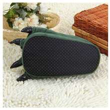 Unisex Pl 11ush Animal Paw Slippers - Fuzzy Warm House Shoes With Dinosaur Paw & Claw Design,5-8Women/4-6Men,Green - Green - 查看 6