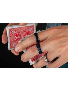 3 Anillos Hombre | Números Romanos, Gris-negro, Negro-Azul │ Anillos Giratorios, Anti Ansiedad, de Acero Inoxidable MR01,37493002 - Multicolor - Ver 2