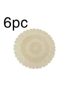 1/4/6pcs Rose Flower Heart Shaped Placemats, Wedding Party Dining Table Decor Placemats, Round Vase Coasters, Date Night Dinner Placemats, Waterproof Placemats For Valentine's Day, Easter, Thanksgiving, Mother's Day - Multicolor - View 10