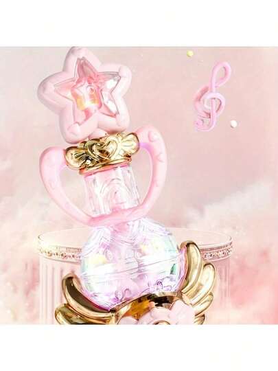 Electric Light Rotating Music Wand Star Princess Cane Stage Children's Toy, New Childhood Playmate For Boys And Girls, Christmas And Halloween Birthday Gift