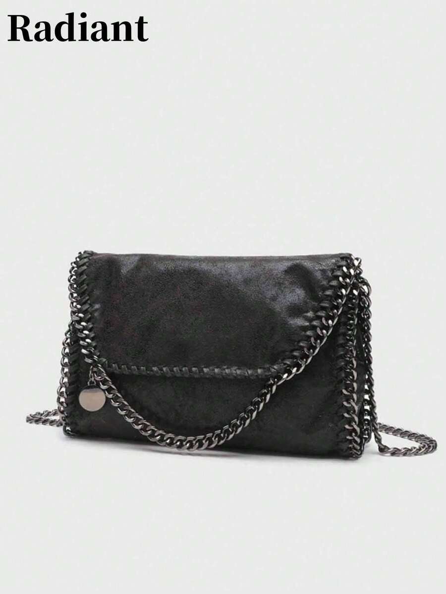Za Women's Handbag, Fashion New Solid Color Rivet Mini Shoulder Crossbody Bag, Niche Design Wallet