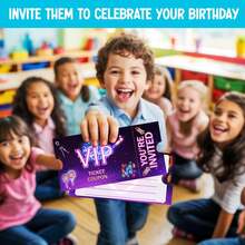 30pcs Double-Sided Movie Theme VIP Party Invitation Cards With Envelopes, Suitable For Birthday Party, Unisex