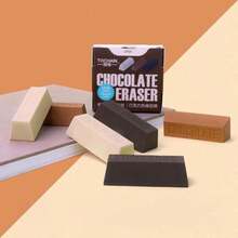 1 Pack Of Chocolate Shaped Eraser, Student Drawing And Writing Pencil Eraser, Stationery Office Supplies - 橡皮擦 - 查看 8