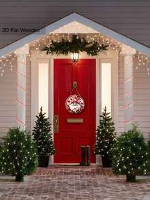 1pc Valentine'S Day Wooden Love Sign - Red Heart Gnome Design, Flat Porch Wreath Hanging Decor, No Electricity Needed, Ideal For Garden, Room, Festival, And Party Decoration - Multicolor - View 6