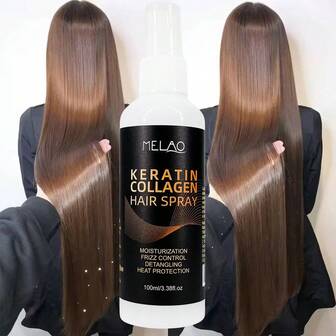  MELAO Collagen Keratin Hair Spray - Repairing, Strengthening, Leave-In Hair Conditioner With Heat Protection, Suitable For Damaged Hair
