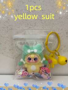 1pc Latest White Rabbit Plush Doll Series PVC Pendant, Exquisite Floral Keychain And Transparent Protective Bag With Glitter Heart Design, Ideal As School Back-To-School And Graduation Gift Exchange, Limited Edition New Year Gift - Multicolor - View 10