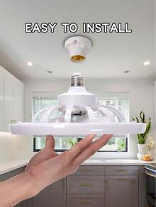 30W LED智能无叶吊扇灯 - 遥控器控制，E27灯座，超薄封闭式设计，3档风速，可调光，3种颜色模式，安装简便，适用于客厅、卧室、办公室