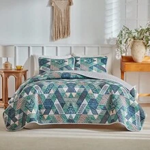 3pcs King Size Duvet Cover Set With Pillowcase, Lightweight Soft Quilted Bedspread, Digital Printed Bed Cover For All Seasons, Spring/Summer - Multicolor - View 2