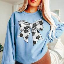 1个足球蝴蝶结熨烫贴纸 - DIY热压贴纸，适用于T恤、牛仔裤、背包 | 可水洗涤纶布贴 - 彩色 - 查看 6