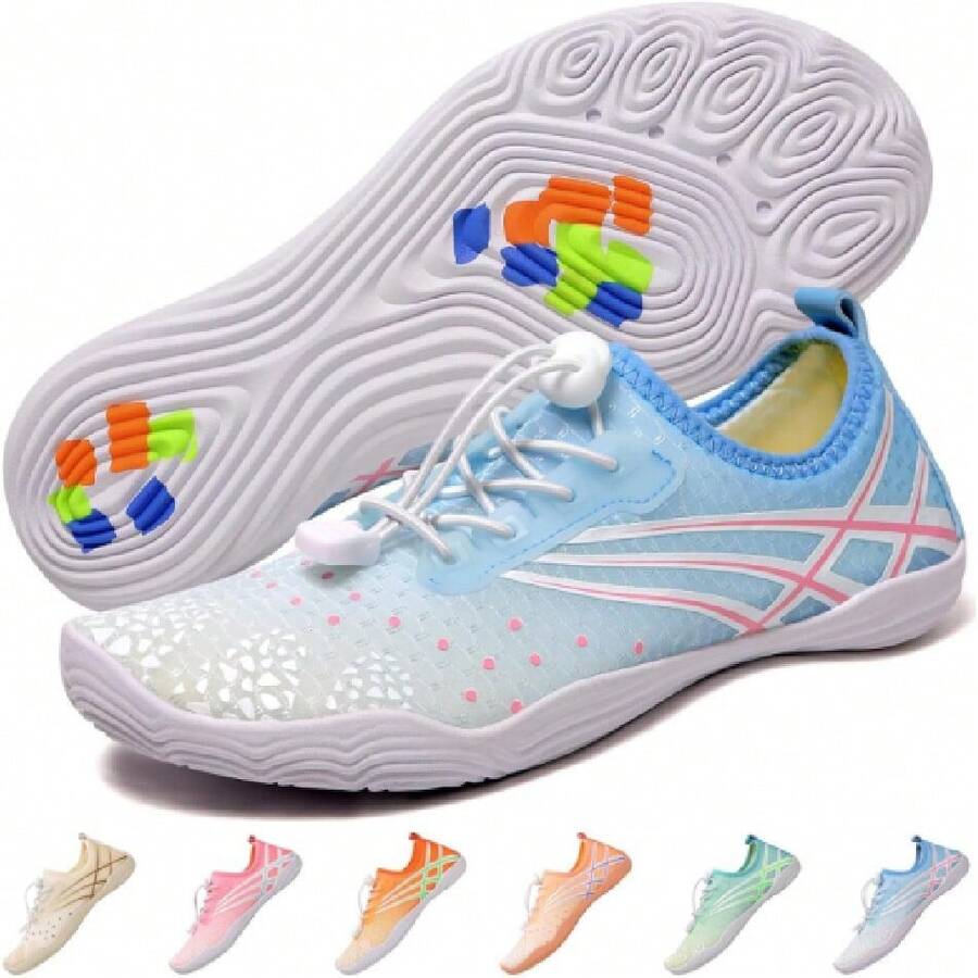 Zapatos de Agua, Zapatos de Agua de Mujer, Zapatos para Deporte Acuáticos con Orificios de Drenaje, Zapatillas de Deporte de Secado Rápido son Transpirables y Suaves, Bucear, Pescar, Surfear,37497403 - Neblina azul - Ver 1