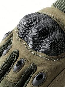 全指战术手套，带触屏手指，运动手套，硬质指关节保护，男士户外战术手套，摩托车手套，适用于露营、狩猎、气枪射击、户外工作、骑行、摩托车配件 - 彩色 - 查看 3