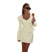 ZX25234PFO Eleganter Blazer Europäischer und Amerikanischer Neuer Stil Sexy Elegantes Bodycon-Rock-Set