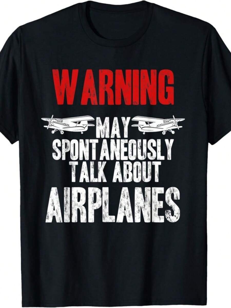 Talk about Airplanes - Funny Pilot and Aviation Tee Gift Unisex T-Shirt - Negro - Ver 1