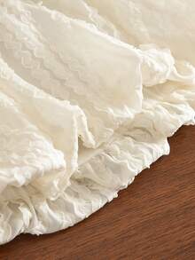 bearleader 2pcs/Set Girls' Fashion Outfit, Lace Camisole And Denim Effect Casual Pants, Summer