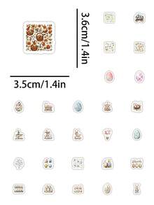 100 buc/pachet Autocolante de Paște, Material vinil premium, Autocolante drăguțe cu iepurași de Paște și ouă pastel | Consumabile pentru scrapbooking, Papetărie, Accesorii pentru birou, Cadouri pentru reuniuni de familie de Paște și pregătirea cadourilor Consumabile pentru scrapbooking Autocolante amuzante Autocolante pentru laptop Autocolante pentru telefon Kindle - Multicolor - Vizualizare 5