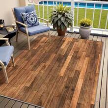 1 pezzo Zerbino da esterno con motivo in legno, tappeto, zerbino di benvenuto, tappeto, tappetino per pavimento, zerbino da esterno, tappeto da cucina, decorazione per la casa, zerbino per porta d'ingresso, tappeto d'area, tappetino da esterno, decorazione per la casa, tappeto d'area, tappeto da giardino, tappeto lavabile - Multicolore - Visualizzare 3