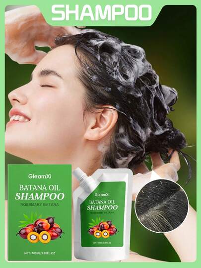 一盒100毫升巴塔纳油洗发水，有效改善毛躁、敏感头皮和脱发问题，并具有去屑功效。它能滋养头皮，令秀发柔软蓬松。这款温和的洗发水香味持久，男女皆宜。便携易用，适合日常使用和旅行携带。