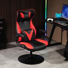 Vinsetto Gaming Chair With Rocking Function, Ergonomic Computer Chair, Height-Adjustable Office Chair, Swivel Office Chair With Head And Lumbar Cushions, Load Capacity Up To 120 Kg, Black And Red - Black - View 2
