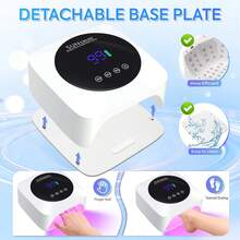 DianaBeauty 57 LED Nail Lamp With 3 Timer Settings, Smart Sensor And Power Bank Function - Rechargeable UV/LED Gel Nail Polish Curing Light - White - View 7