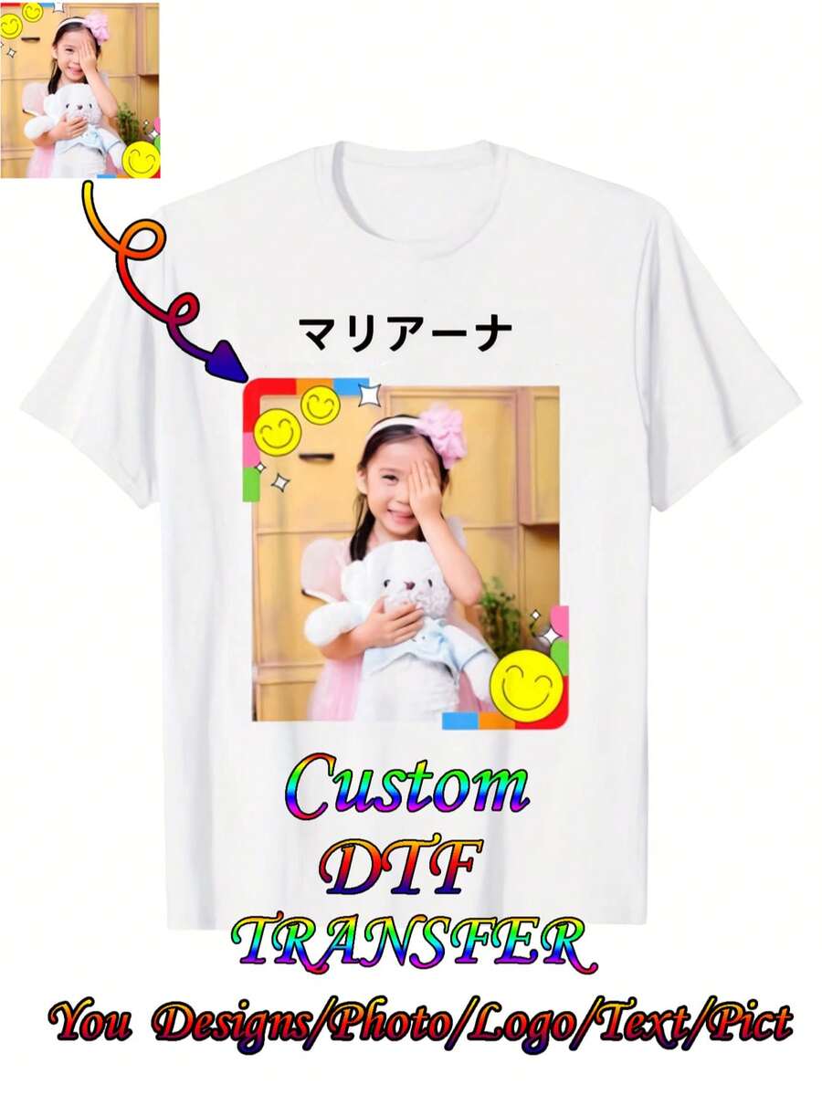 Stiker Setrika Panas Vinyl DTF Custom Gambar dan Teks untuk Berbagai Ukuran, Gunakan Desain atau Foto Anda untuk Personalisasi DIY, Cocok untuk Dekorasi Kaos, Bantal, Tas dan Pakaian, 1/5/10/20 pcs - MultiWarna - View 1