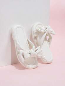 Kids' Casual Versatile Minimalist Flat Slippers - White - View 5