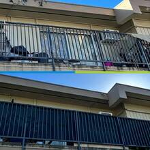 Heavy-Duty Privacy Screen Fence Panel - Black Woven Fabric Mesh Net Cover With 90% Sun Blockage &, Breathable Black/White Poles-Compatible Panels For Backyard, Garden, Pool, Pet Barrier (Easy Assembly)