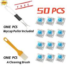 30个/50个/90个键盘开关，键盘按键更换，3针触感开关，机械键盘，赠送拔键器和清洁刷