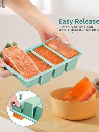 Silicone Ice Cube Tray With Lid, Suitable For Soups, Stews, Sauces, Dishwasher , Silicone Ice Cube Mold For Home, Bar And Kitchen, Ice Cube Trays, Ice Storage Containers, Kitchen Accessories, Coffee Bar Essential