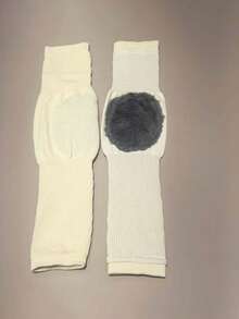 زوج من أغطية الساق الدافئة السميكة من الكشمير والصوف، أربطة الركبة المرنة والقابلة للتنفس مناسبة للجنسين - النمط 1 - مشاهدة 11