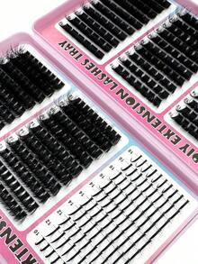500pcs/Pack 200D/160D/120D/100D/80D/60D Capacity Eyelash Book, Synthetic Mink False Eyelashes, 0. 07mm Thickness D Curl, 10-18mm Mixed Length, Natural Soft Eyelash Extension Makeup Products Suitable Any Stylelash Clusters,Eyelash Clusters,Individual Eyelashes,Lashes,Lashes - Ngày 2 - Xem 10