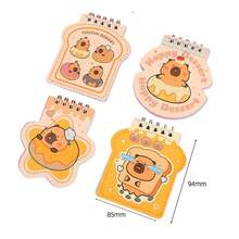 Libreta de espiral con diseño lindo de capibara alienígena volteado hacia arriba, libreta pequeña de alta calidad para estudiantes, mini libreta, bloc de notas - Multicolor - Ver 2