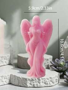 1pc Angel Shaped Handmade Candle, Suitable For Home Decor, Church, And Gifts