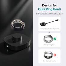 de Anillo Inteligente Compatible con Oura Ring Gen4 Talla de 9, Base de Carga Rpida con Cable USBC Estacin de Cargador para Anillo Inteligente - Tamao9 - Ver 2