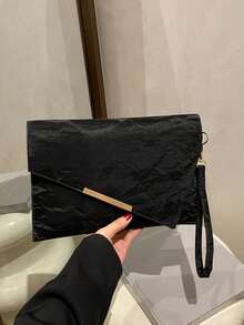 Small Envelope Bag, Fashionable Niche Design Women Handbag - Black - View 10