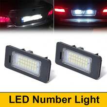 2pcs LED Number License Plate Light Lamps Lighting For BMW E90 2008-2012/E91 2006-2011/ E92 E60 E61 E60 E70 E71 E72 E39 E82 1/3/5/X-Series White OEM#:63267165646, 63267193293 - A - View 13