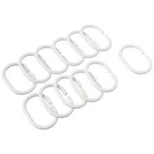 XISH  Basics - Cortina de ducha de baño estilo lino color blanco brillante 72 pulgadas - 182,88 cm x 182,88 cm + Transparente - Ver 3