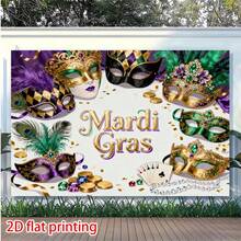 1 Piece, Photography Background Carnival Party Red Rose Gold Mask, Diamond Background Camouflage Background Birthday Studio Photography Foot Background, Studio Props, Party Supplies - Multicolor 10 - View 4