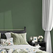 1 Roll Matte Green Self-Adhesive Wallpaper, Thick Self-Adhesive Sage Green Contact Paper, Waterproof Removable Vinyl Sage Green Wallpaper, Textured For Shelves Lining, Cabinets, Bedroom, Renovation Stickers, Peel And Stick Wall Panels, Wallpaper, Decor For Spring - Army Green - View 4