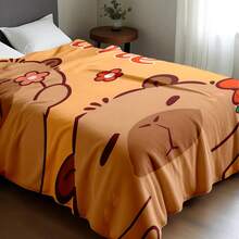 1pc Customizable Capybara Blanket – Soft, Cozy, And Warm Personalized Throw For Home, Office, Or Camping – Perfect Gift For Friends And Family, Personalized Blanket - Multicolor - View 11