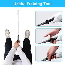 2PCS Right-Hand Golf Swing Training Grip Aid Standard Teaching Warm Up Trainer - Black - View 4