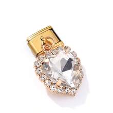 1件套不锈钢手链吊坠，包含十字架、蝴蝶、爱心、蜜蜂、树叶、皇冠、四叶草、钥匙、储物柜图案，适合DIY珠宝制作、项链、手链，可自由搭配不同风格。 - 彩色 - 查看 19