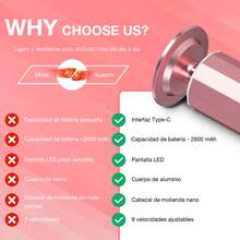 TendenciaPulidor De Uñas Profesional Esmeril Drill Portátil Para Pies RosaCalidad premium - Rosa - Ver 8