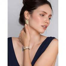 Minyee Leather Band Compatible With Samsung Galaxy Watch 8 40mm 44mm/ 8 Classic 46mm Bands, No Gap One-Click Slim Thin Dressy Leather Strap With C-Shape Metal Buckle Women, NOT For Other Models,Starlight/RoseGold - 星光/玫瑰金 - 查看 7