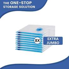 8 Jumbo Vacuum Storage Bags, Comes With A Manual Vacuum PumpVacuum Seal Bags For Clothing, Travel Vacuum Bags For Luggage With Hand Pump, Storage Bags Vacuum Sealed For Clothes, Pillows, Comforters, Blankets, Bedding - Blue - View 13