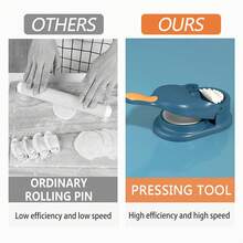 1pc 2-In-1 Dumpling Skin Maker, Creative Dumpling Machine, Manual Dumpling Maker, Suitable For Kitchen, Holiday Parties, Dumpling Skin & Dumpling Mold, Dough Pressing Machine, Kitchen Gadgets - Multicolor - View 7