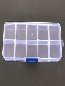 1/2pcs Flexible Transparent Plastic Storage Box | Small Storage Container, Desktop Display Box, Organizer Rack, Ideal For Organizing Pearls, Jewelry And Small Items | Modern Style, Desktop Mounting, Rectangular, Multi-Purpose - Transparent Storage Box - View 4