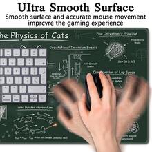 1pc The Physics Of Cats Desk Mat Mousepad XL - Science Teacher Or Cat Lover Gift - Physics Desk Decor Gaming Office Mousepad Desk Accessories Computer Accessories Mat Non-Slip Base And Stitched Edge Keyboard Mousepad Computer Long Desk Pad For Gaming And Office
