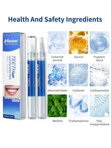 2支装Vaclav牙齿美白笔，牙齿美白凝胶，牙齿漂白凝胶，美白剂，去除牙渍，口腔卫生