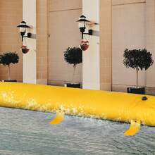 Flood Bag, 24 Ft Length X 12 In Height, Reusable PVC Water Diversion Tubes, Lightweight With Excellent Waterproof Effect Used For Doorways, Garages, Yellow - 24 Ft Length X 12 In Height - View 1